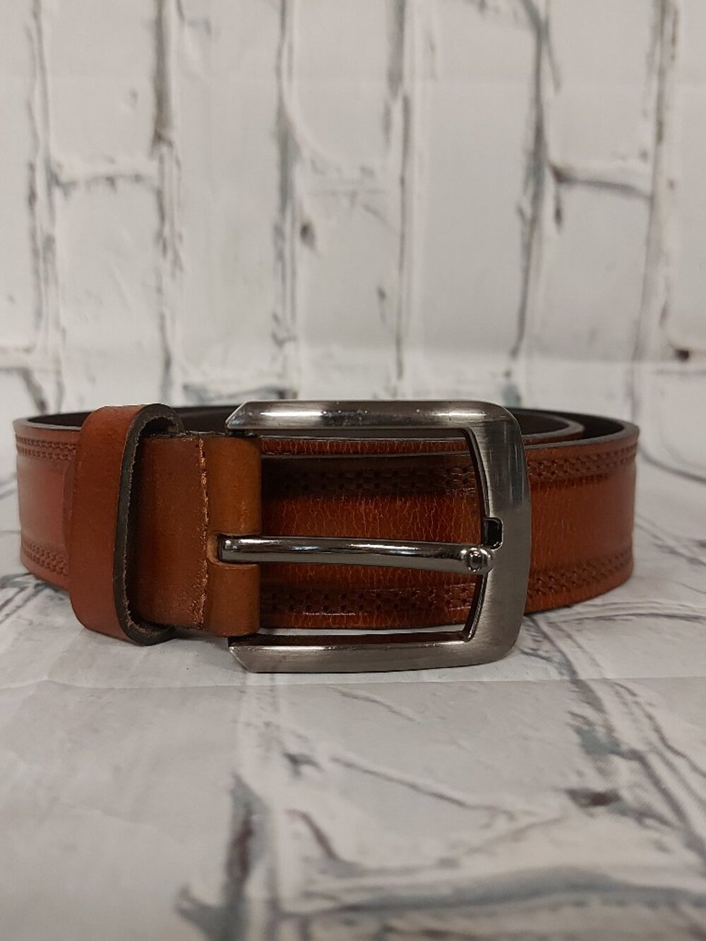 Brown Genuine Leather Dress Belt Size 46